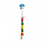 DUVO+ Hračka závesná pre papagáje kruh s farebnými kockami a zvončekom 35cm