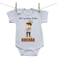 Boodyy Body s krátkym rukávom Keď vyrastiem budem kuchár 50 (0 mesiacov)