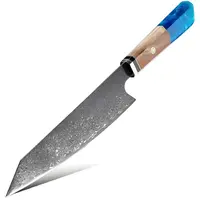 Damaškový kuchynský nôž Kurume-Chef/Modrá/33,8cm H20030