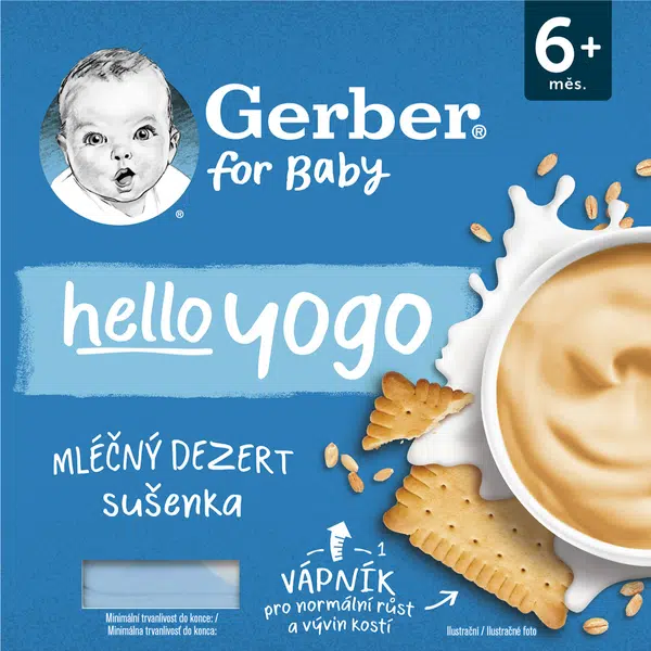 GERBER hello yogo mliečny dezert sušienka