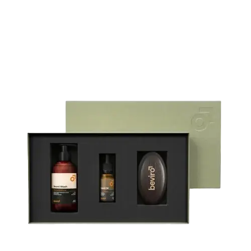 BEVIRO Kompletní sada na vousy se skořicovou vůní
