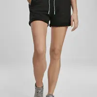 Women's beach terry shorts black