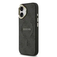 Zadní kryt Guess PU Leather 4G Gold Frame MagSafe  Apple pro iPhone 17, černá