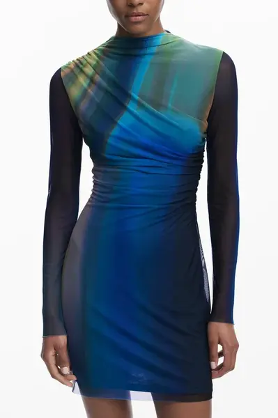 Mini šaty s dlouhým rukávem