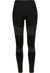 Women's leggings with laces black
