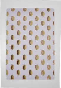Burger Allover Desk Pad White/Multicolor