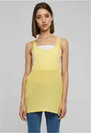 Ladies Loose Burnout Tank Yellow