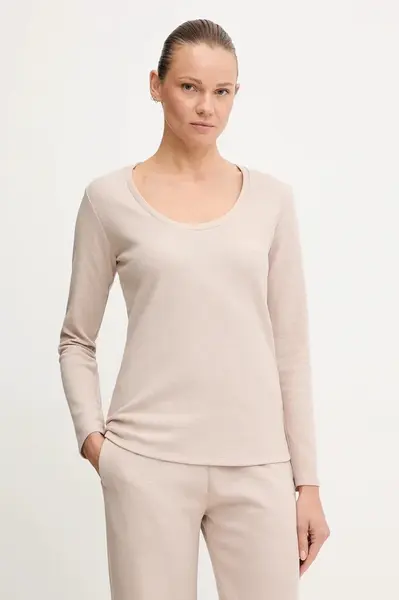 Tričko s dlouhým rukávem BOSS Waffle_LS-Shirt CN