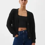 Čierny dámsky dierovaný kardigán GAP