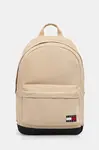 Ruksak Tommy Jeans pánsky, béžová farba, veľký, s nášivkou, AM0AM13400
