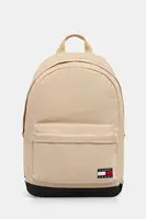 Ruksak Tommy Jeans pánsky, béžová farba, veľký, s nášivkou, AM0AM13400