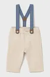 Kojenecké kalhoty Mayoral Newborn béžová barva, 2576