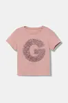Dětské tričko Guess růžová barva, J5BI36 J1314