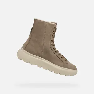 Beige women's ankle boots Geox Spherica Ec4.1 - Women's