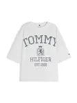 TOMMY HILFIGER Tričko 'VARSITY CREST'  opálová / biela