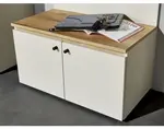 Předsíňová lavice s úložným prostorem Lime 70 cm, béžová kašmír/dub evoke