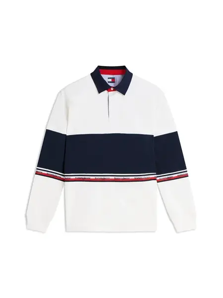 Tommy Jeans Tričko  námornícka modrá / červená / biela