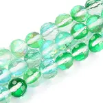 Electroplate Transparent K9 Glass Beads Strands