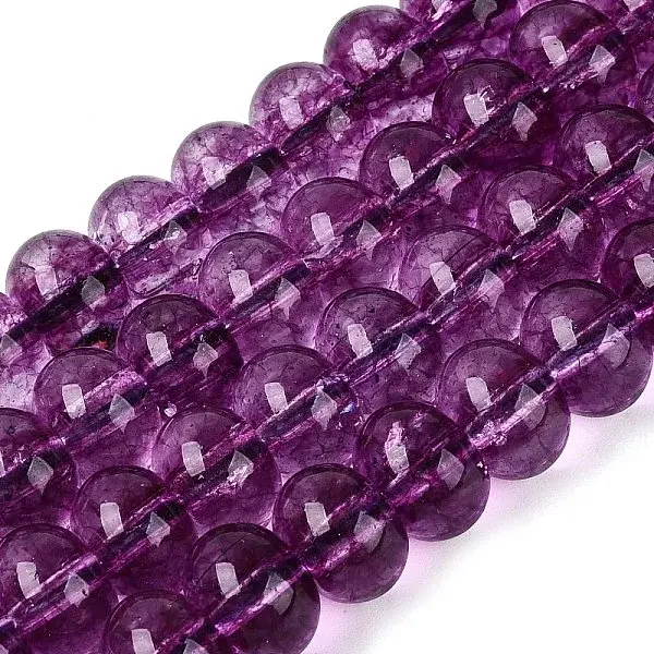 Crackle Transparent Glass Beads Strands