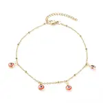 Evil Eye Lampwork Charm Anklets