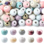 68Pcs 9 Colors Handmade Porcelain Beads