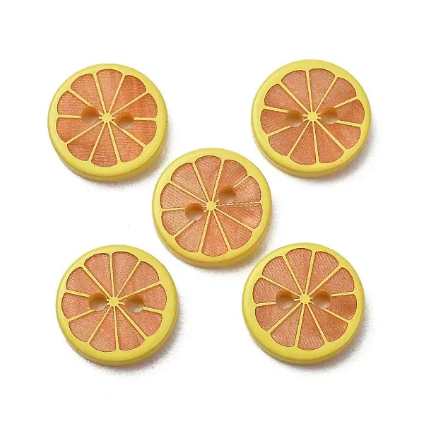 2-Hole Printed Opaque Resin Buttons