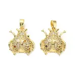 Brass Micro Pave Cubic Zirconia Pendants