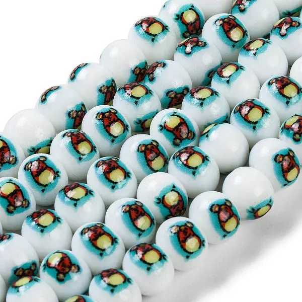 Printing Glass Beads for Necklaces Bracelets Making