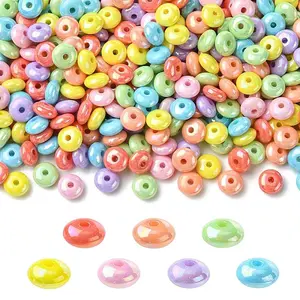 700Pcs 7 Colors UV Plating Opaque Acrylic Beads