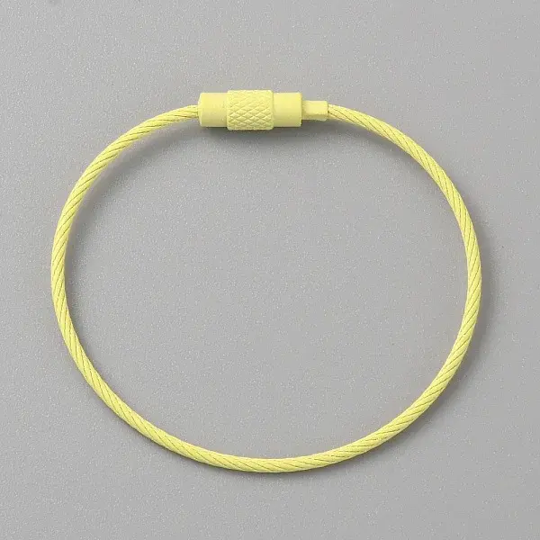 Baking Paint Stainless Steel Cable Wire Keychain