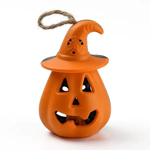 Halloween Resin LED Pumpkin Jack-O'-Lantern Light