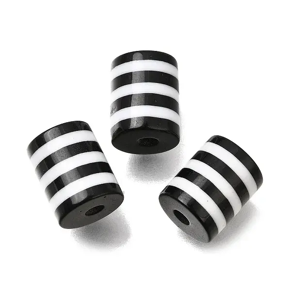 Opaque Stripe Resin Beads
