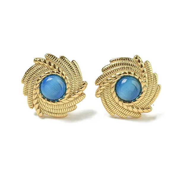 Cat Eye Stud Earrings