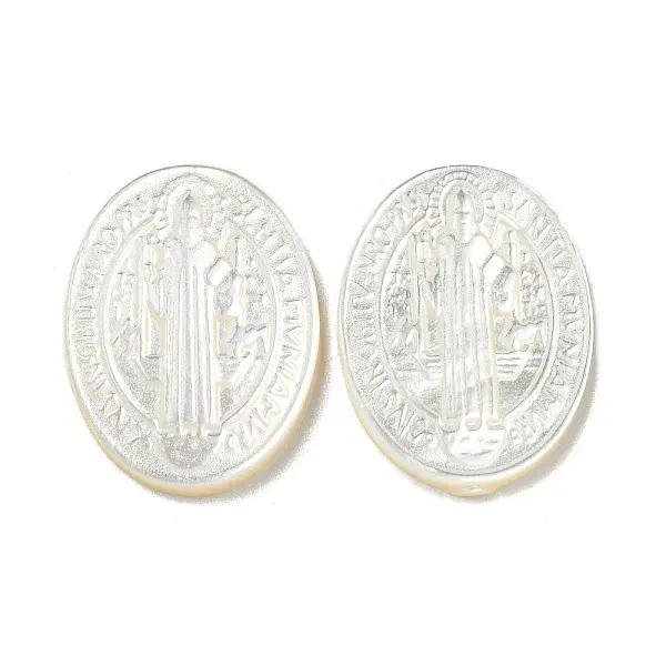 Carved Natural White Shell Cabochons