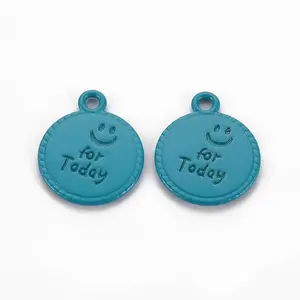 Spray Painted Alloy Pendants