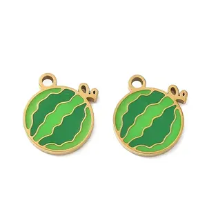Fruit 304 Stainless Steel Enamel Pendants
