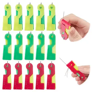 15Pcs Iron Sewing Needle Devices Threader Thread Guide Tool