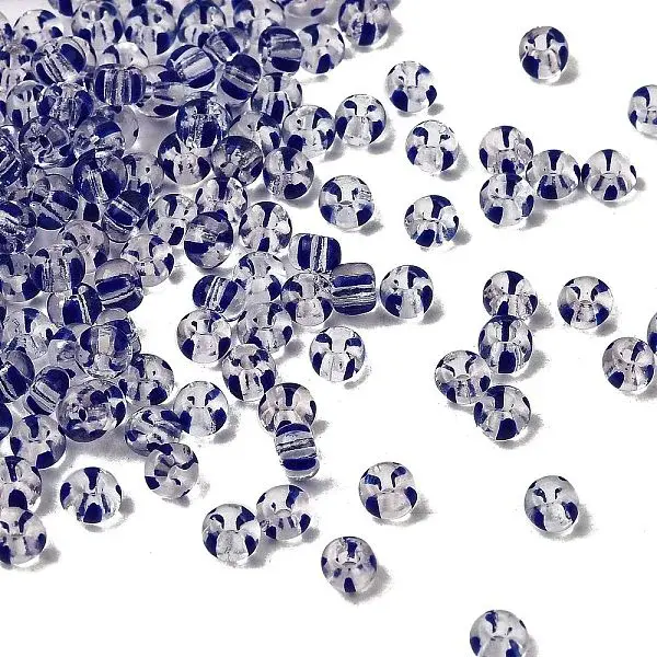 Transparent Stripe Glass Seed Beads