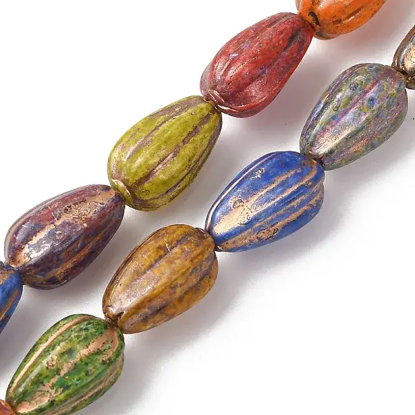 Painted Glass Beads Strands