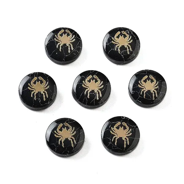 Dyed Black Synthetic Turquoise Beads
