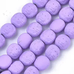 Spray Painted Non-magnetic Synthetic Hematite Beads Strands