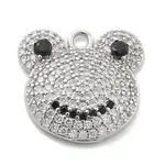 Brass Micro Pave Cubic Zirconia Pendants
