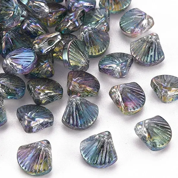 Electroplate Transparent Glass Pendants