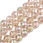 Transparent Electroplate Glass Beads Strands