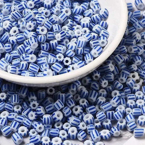 8/0 Opaque Colours Seep Glass Seed Beads