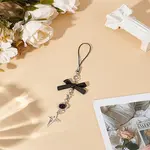 1Pc Iron with Acrylic with Plastics Beaded Mobile Phone Lanyard Wrist Strap