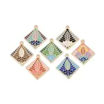 Rack Plating Alloy Enamel Pendants