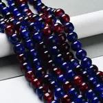 Spray Painted Crackle Glass Beads Strands