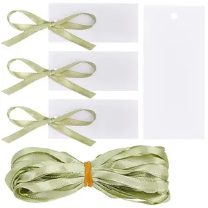 50Pcs Blank Rectangle White Paper Gift Tags