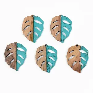 Transparent Resin & Walnut Wood Pendants